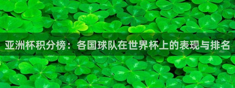 世界杯预选赛亚洲区积分榜：亚洲杯积分榜：各国球队在世界杯上的表现与排名